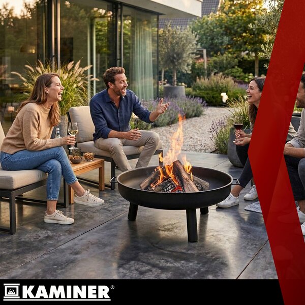 Εστία φωτιάς κήπου Kaminer 80 cm - μεταλλική λεκάνη φωτιάς