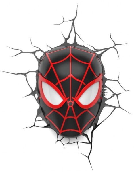 Φωτιστικό με Αυτοκόλλητο 3D Light FX Marvel Spiderman Miles Morales Face 89759