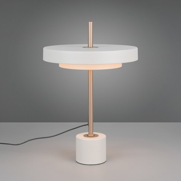 Trio Lighting Λάμπα LED Keaton, ανοιχτό γκρι, ύψος 45 cm, μέταλλο, CCT, ρυθμιζόμενος, Γκρι, Σαλόνι / τραπεζαρία, Μέταλλο