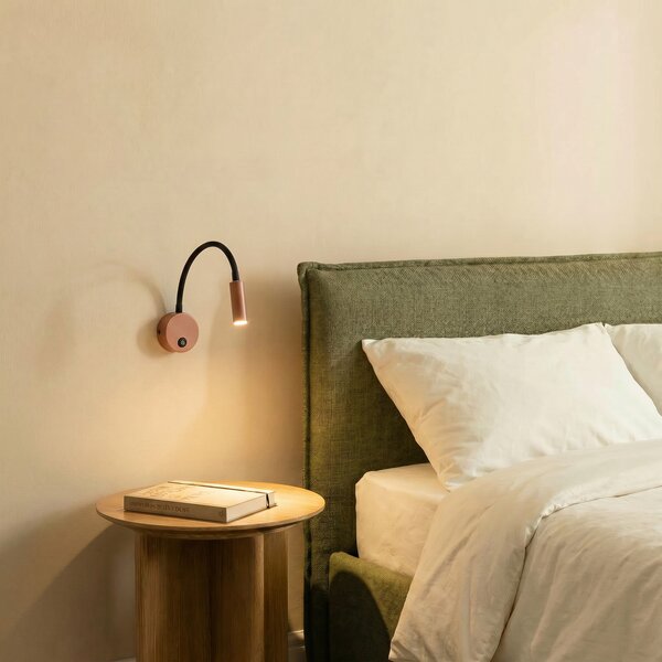TK Lighting Φωτιστικό τοίχου Lagos, κόκκινο/μαύρο, G9, ύψος 45 cm, μέταλλο, ρυθμιζόμενος, Κόκκινο, υπνοδωμάτιο, Μέταλλο