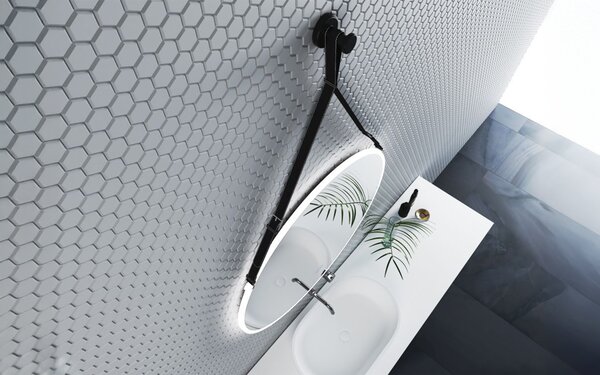 1909BLACK Καθρέφτης μπάνιου με LED