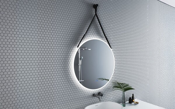 1909BLACK Καθρέφτης μπάνιου με LED
