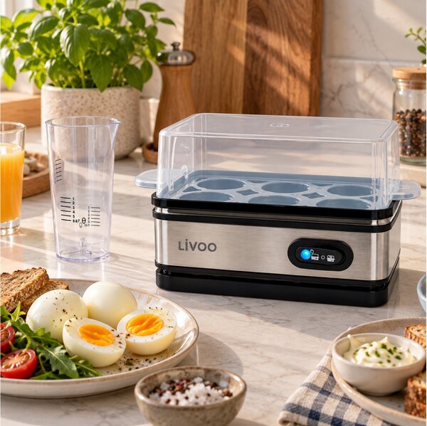Βραστήρας Αυγών Livoo DOC290 με ισχύ 400W και χωρητικότητα 6 αυγών - Grey