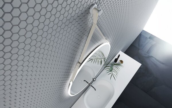 1909WHITE Καθρέφτης μπάνιου με LED