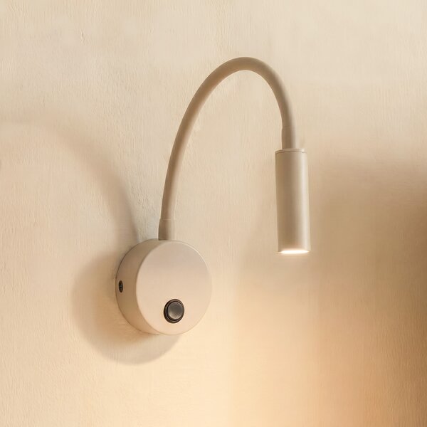 TK Lighting Φωτιστικό τοίχου Lagos, άμμος/μαύρο, G9, ύψος 45 cm, μέταλλο, ρυθμιζόμενος, Μπεζ, υπνοδωμάτιο, Μέταλλο