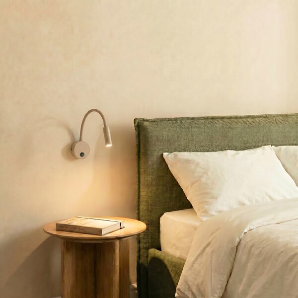 TK Lighting Φωτιστικό τοίχου Lagos, άμμος/μαύρο, G9, ύψος 45 cm, μέταλλο, ρυθμιζόμενος, Μπεζ, υπνοδωμάτιο, Μέταλλο