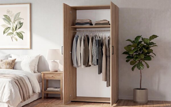 Δίφυλλη ντουλάπα με ράγα Masimo Comfort 1
