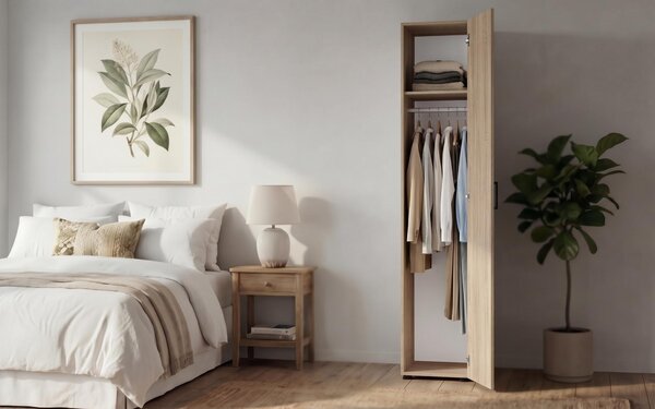 Μονόφυλλη ντουλάπα με ράγα Masimo Compact 1