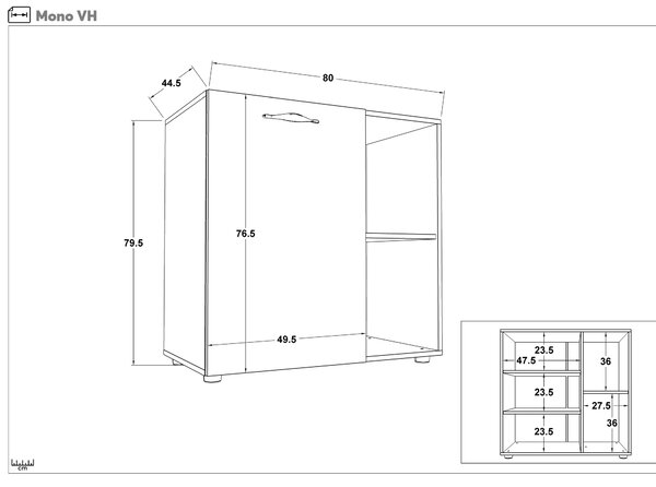 Συρταριέρα MDF Mono