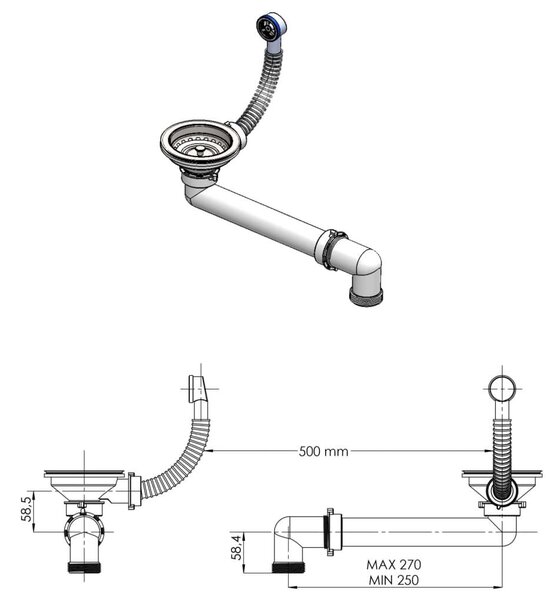 Νιπτήρας Λευκός 600 x 450 x 120 χιλ. Γρανιτένιος - Λευκό