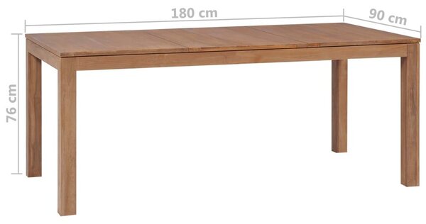 Τραπεζαρία 180 x 90 x 76 εκ. Μασίφ Ξύλο Teak / Φυσικό Φινίρισμα - Καφέ