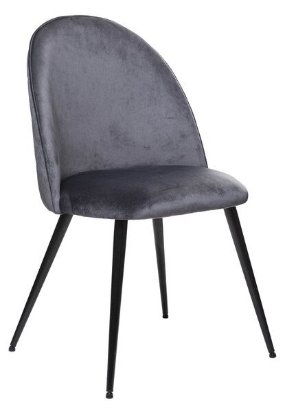 Καρέκλα Τραπεζαρίας (52x54x84) A-S Slano Velvet Grey 184908D