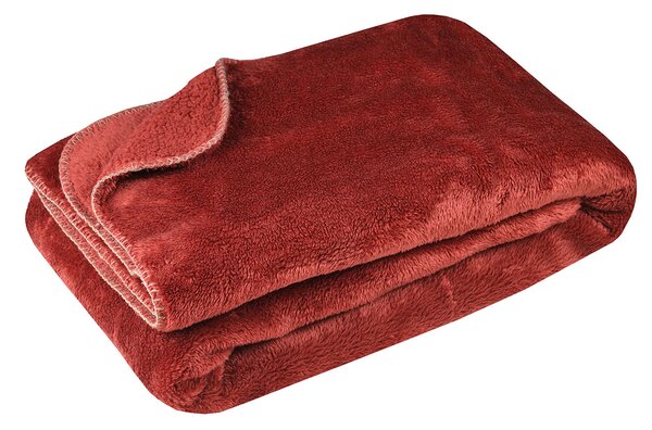 Κουβέρτα Καναπέ Fleece (130x160) S-F Calin Grenache P2B343007