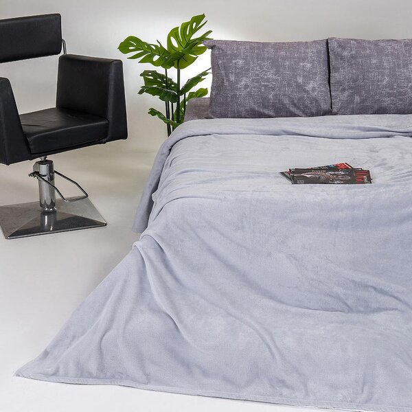 Κουβέρτα Fleece Μονή (160x220) Melinen Tokyo Light Grey