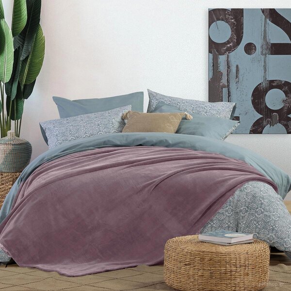 Κουβέρτα Fleece Υπέρδιπλη (220x240) Nef-Nef Cosy Mauve