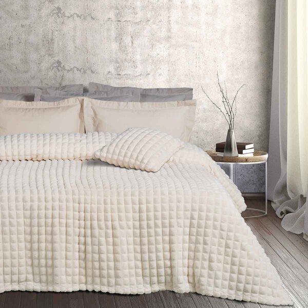 Κουβέρτα Fleece Υπέρδιπλη (220x240) Das Home 1356 Ivory