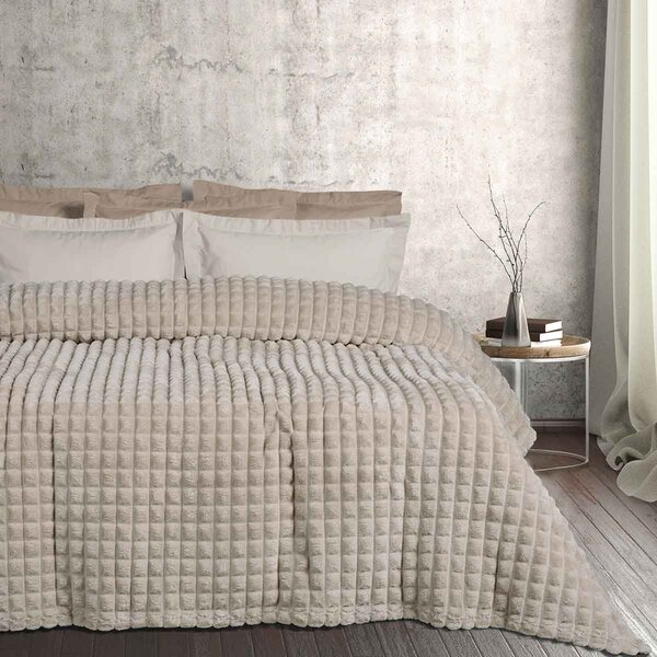 Κουβέρτα Fleece Μονή (160x220) Das Home 1357 Taupe