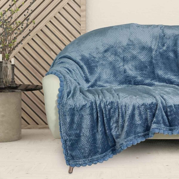 Κουβέρτα Καναπέ Fleece (130x170) Das Home 1186 Dusty Blue