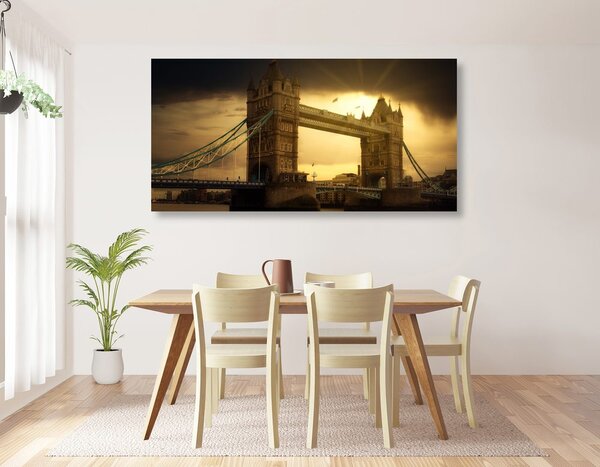 Πίνακας σε καμβά ηλιοβασίλεμα πάνω από το Tower Bridge