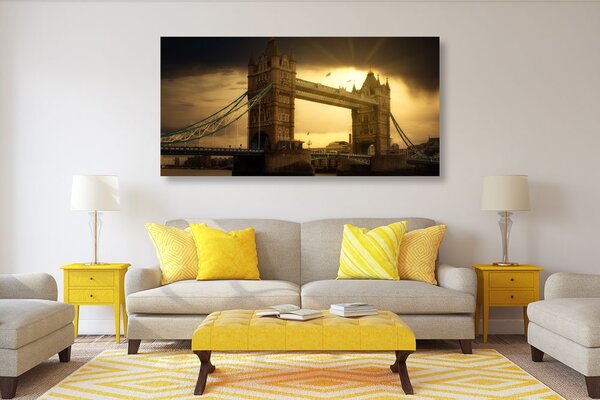 Πίνακας σε καμβά ηλιοβασίλεμα πάνω από το Tower Bridge