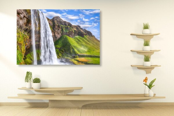 Πίνακας σε καμβά καταρράκτης Seljalandsfoss