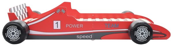 Κρεβάτι Παιδικό Αγωνιστικό Αυτοκίνητο Κόκκινο 90 x 200 εκ. - Κόκκινο