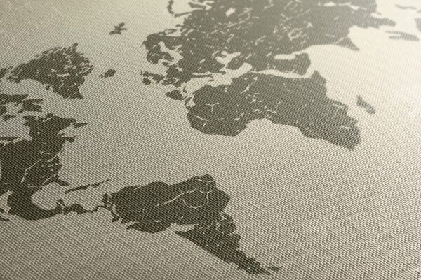 Πίνακας σε καμβά παλιά χάρτης του κόσμου σε αφηρημένο φόντο