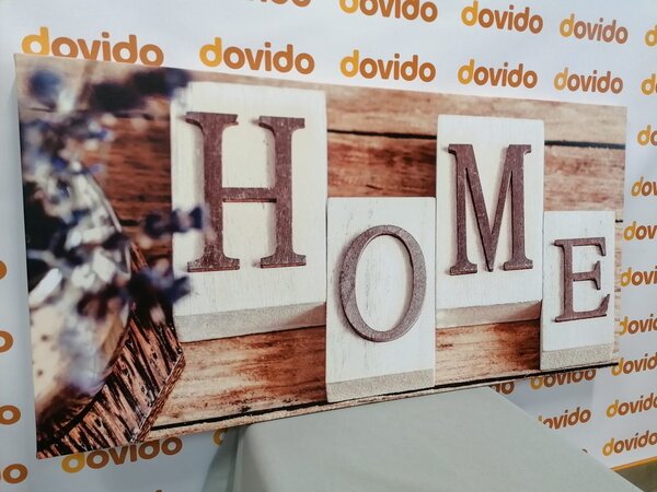 Πίνακας σε καμβά γράμματα Home