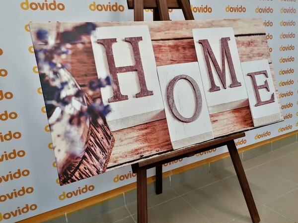 Πίνακας σε καμβά γράμματα Home