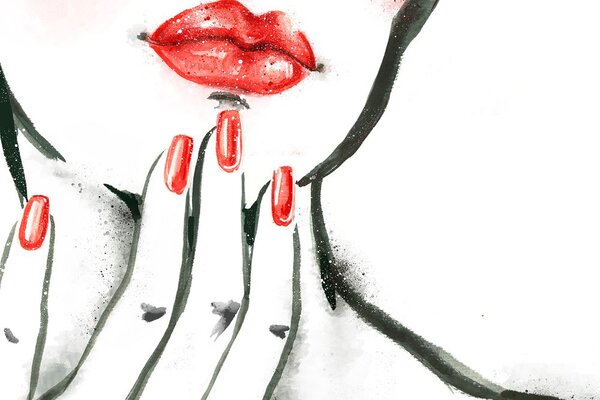 Πίνακας σε καμβά ακουαρέλα πορτρέτο γυναίκας