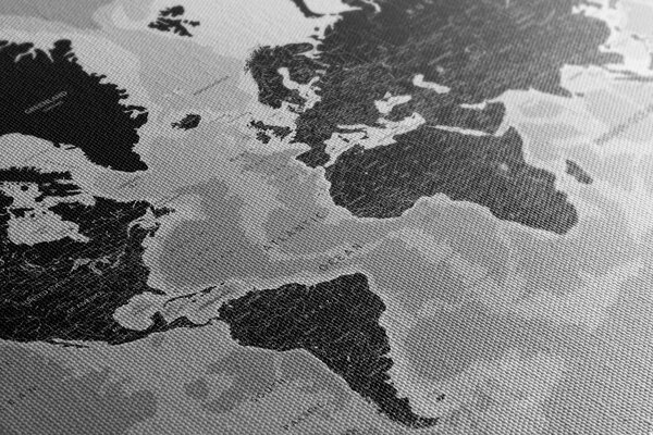 Πίνακας σε καμβά μοντέρνος ασπρόμαυρος χάρτης