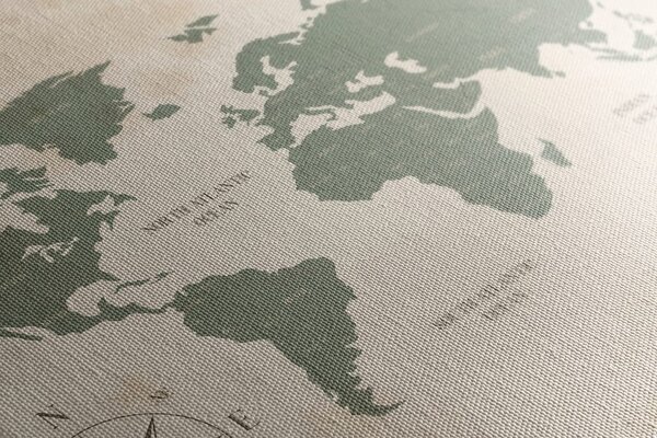 Πίνακας σε φελλό διακριτικός χάρτης του κόσμου