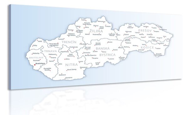 Πίνακας σε καμβά χάρτης της Σλοβακίας