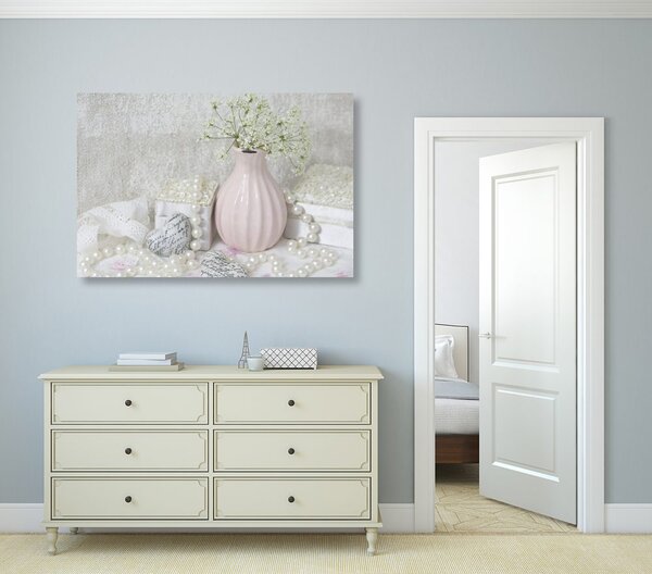 Πίνακας σε καμβά πολυτελής νεκρή φύση Shabby Chic