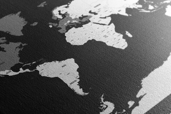 Πίνακας σε φελλό μοντέρνος χάρτης με ασπρόμαυρη απόχρωση