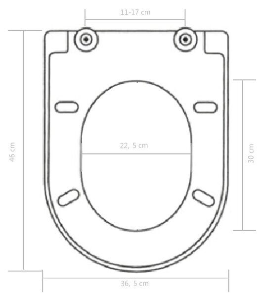 Κάλυμμα Λεκάνης με Soft Close & Quick Release Μαύρο - Μαύρο