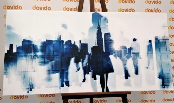 Πίνακας σε καμβά σιλουέτες επιχειρηματιών