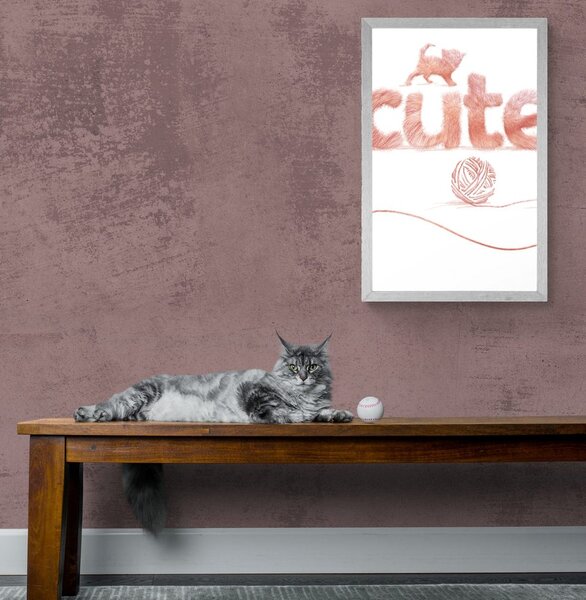 Αφίσα γάτα με την επιγραφή Cute