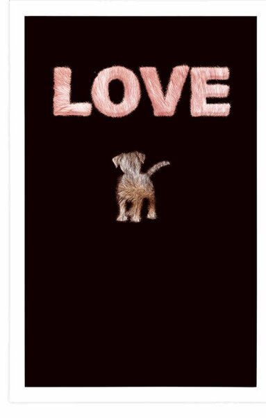 Αφίσα σκυλάκι με επιγραφή Love