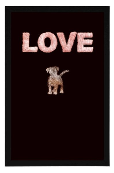 Αφίσα σκυλάκι με επιγραφή Love