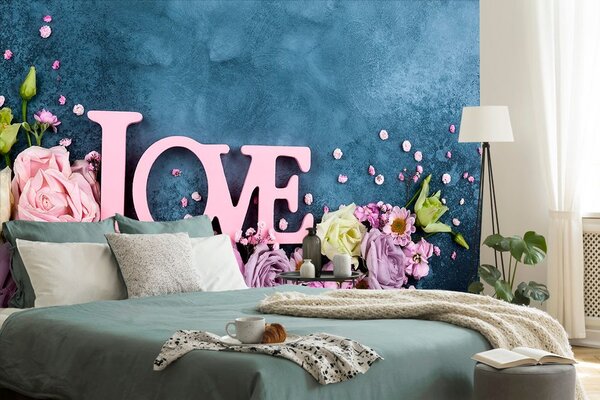 Φωτοταπετσαρία επιγραφή Love