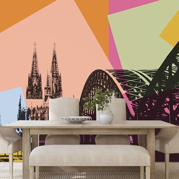Ταπετσαρία τοίχου ψηφιακή εικονογράφηση της Κολωνίας