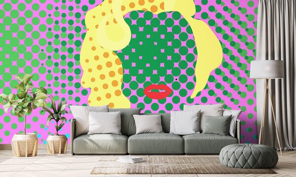 Ταπετσαρία τοίχου marilyn Monroe σε στυλ pop art