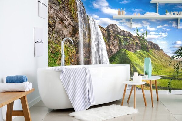 Φωτοταπετσαρία καταρράκτης Seljalandsfoss