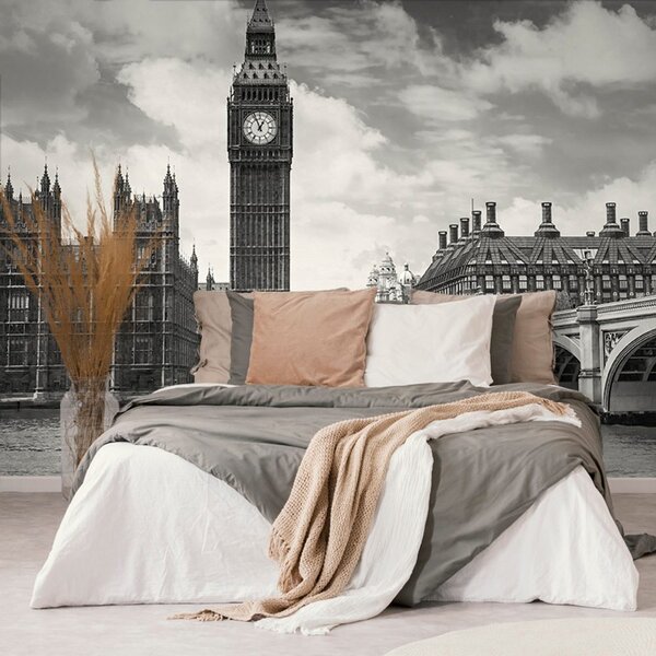 Φωτοταπετσαρία big Ben στο Λονδίνο σε ασπρόμαυρο