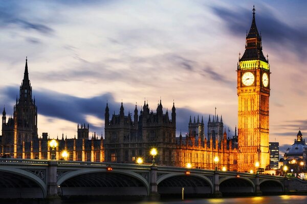 Φωτοταπετσαρία νυχτερινός Big Ben στο Λονδίνο