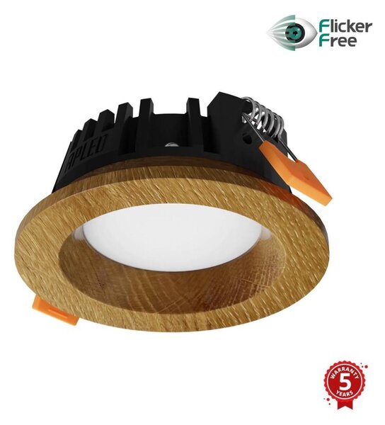 APLED - Φωτιστικό LED RONDO WOODLINE LED/3W/230V 4000K διάμετρος 9 cm μασίφ ξύλο δρυς