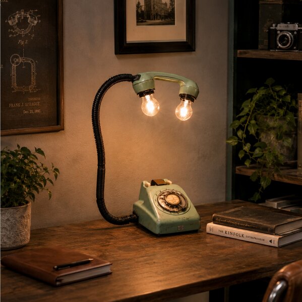 Επιτραπέζιο φωτιστικό "Old phone" (84211) με λαμπτήρα Ε27 και διαστάσεις 34x23x49cm