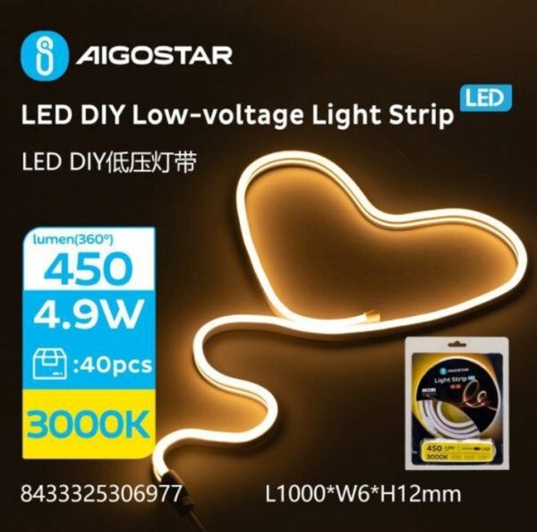 Ταινία LED 1m 120LED θερμό λευκό 3000K USB aigostar AIGOSTAR