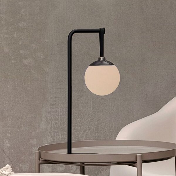 Dyberg Larsen LED φορητή διακοσμητική λάμπα Odin, μαύρο/λευκό, IP44, ρυθμιζόμενος, Λευκό, Πλαστικό, σύγχρονο